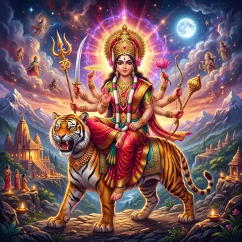 Maa Durga Sacred Divine Oracle Banner